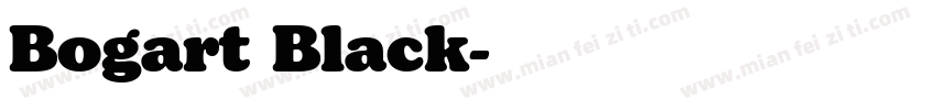 Bogart Black字体转换